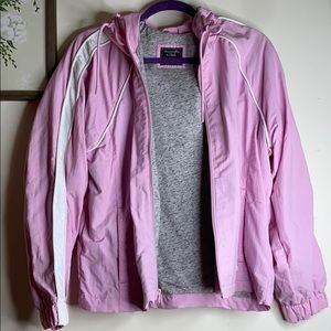 Pink rain jacket